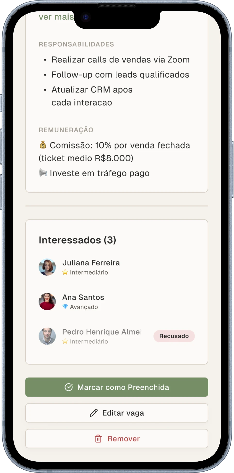 Closers interessados